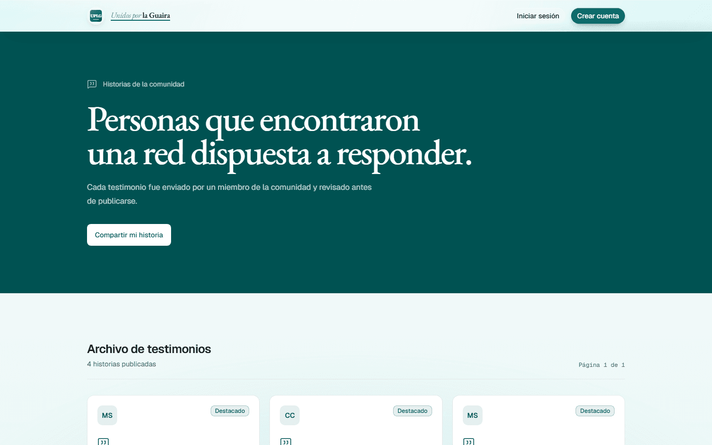 Unidos por la Guaira — plataforma de ayuda humanitaria — 3