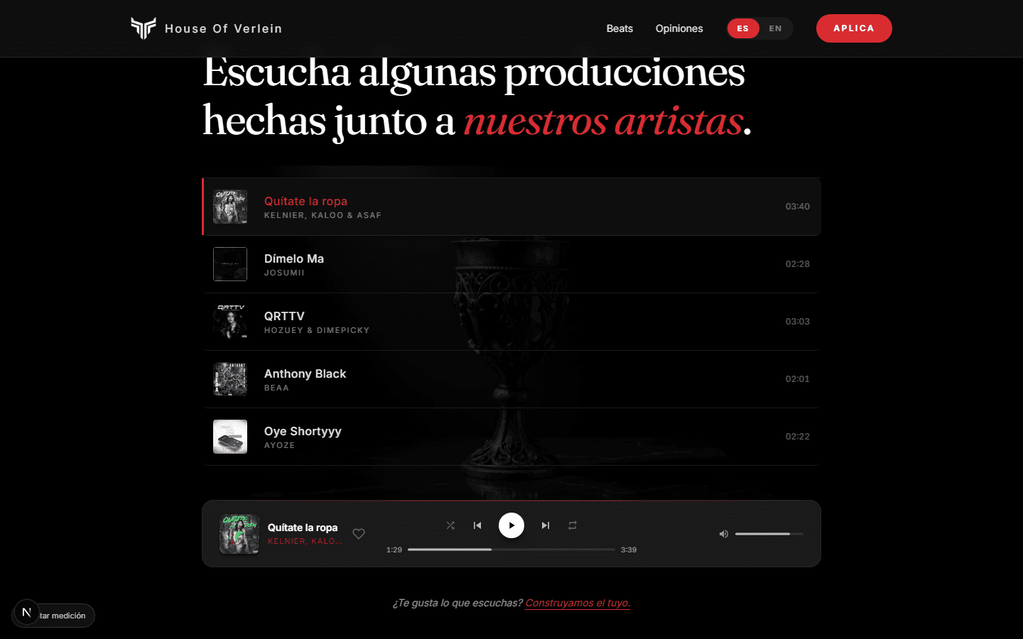 Verlein — plataforma de La Fórmula — 2